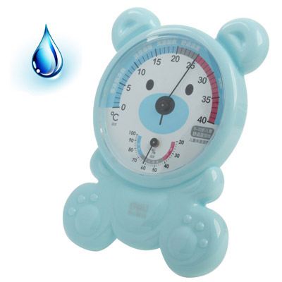 Kid Room Thermo-Hygrometer with Holder Baby Blue No. 9014